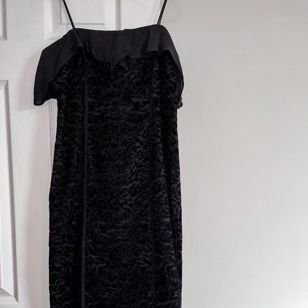 Nicole Miller Black Midi Cocktail Dress, Size 6